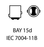 LED-lampa för bil – P21/5W – BAY15d – 16 LED – SMD 3030 – 2-pack