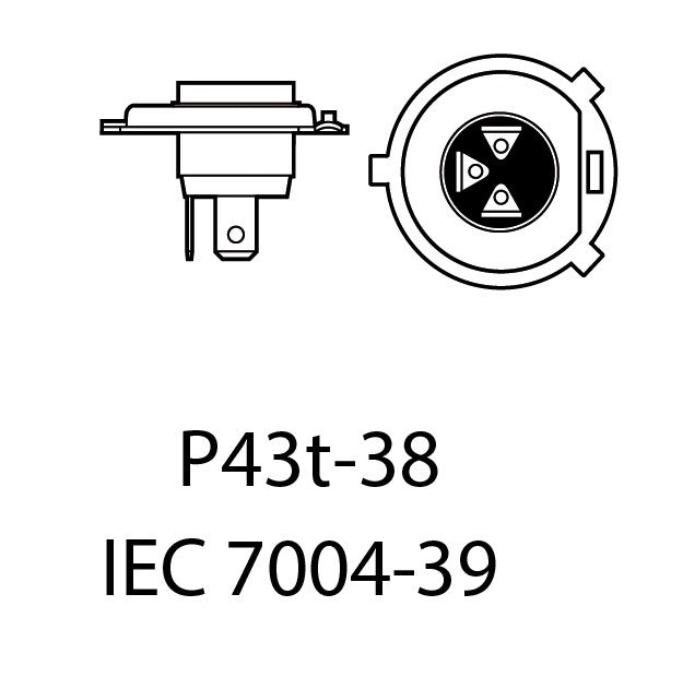 LED-konverteringssats – H4 – 6000K – 9V - 16V – P43t – 2-pack