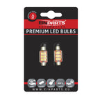 LED-lampa för bil – C5W – SV8.5–8 – 6000K – 12 LED – SMD 4014 – 2-pack