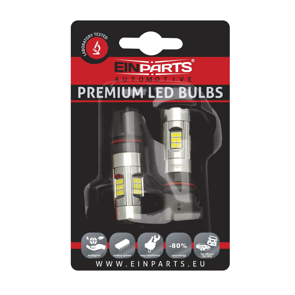LED-lampa för bil – PSX26W – PG18.5D-3 – 6000K – 27 LED – SMD 3030 – 2-pack
