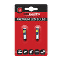 LED-lampa för bil – H6W – BAX9s – 6000K – 12 LED – SMD 3030 – 2-pack