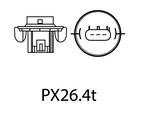 LED-konverteringssats – H13 – 6000K – 9V - 32V – Px26.4t – 2-pack