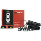 Parkeringssensor med display – Silver – ultraljudssensor – 8 sensorer