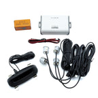 Parkeringssensor med display – Silver – ultraljudssensor – 4 sensorer – 4x 2,5 m