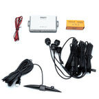 Parkeringssensor med display – Silver – ultraljudssensor – 4 sensorer – 4x 2,5 m