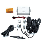Parkeringssensor med display – Silver – ultraljudssensor – 4 sensorer – 4x 2,5 m