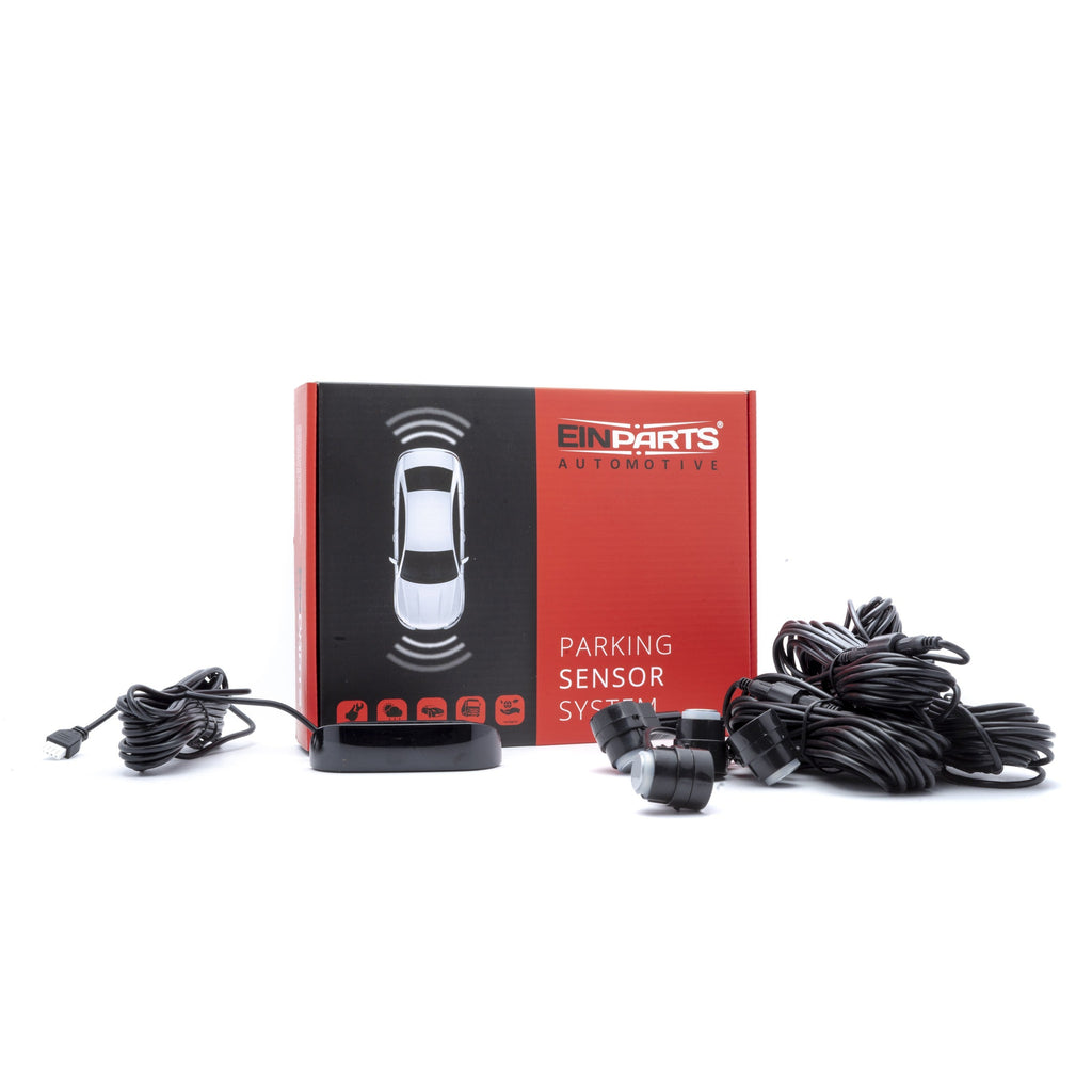 Parkeringssensor med display – Silver – ultraljudssensor – 4 sensorer – 4x 2,5 m