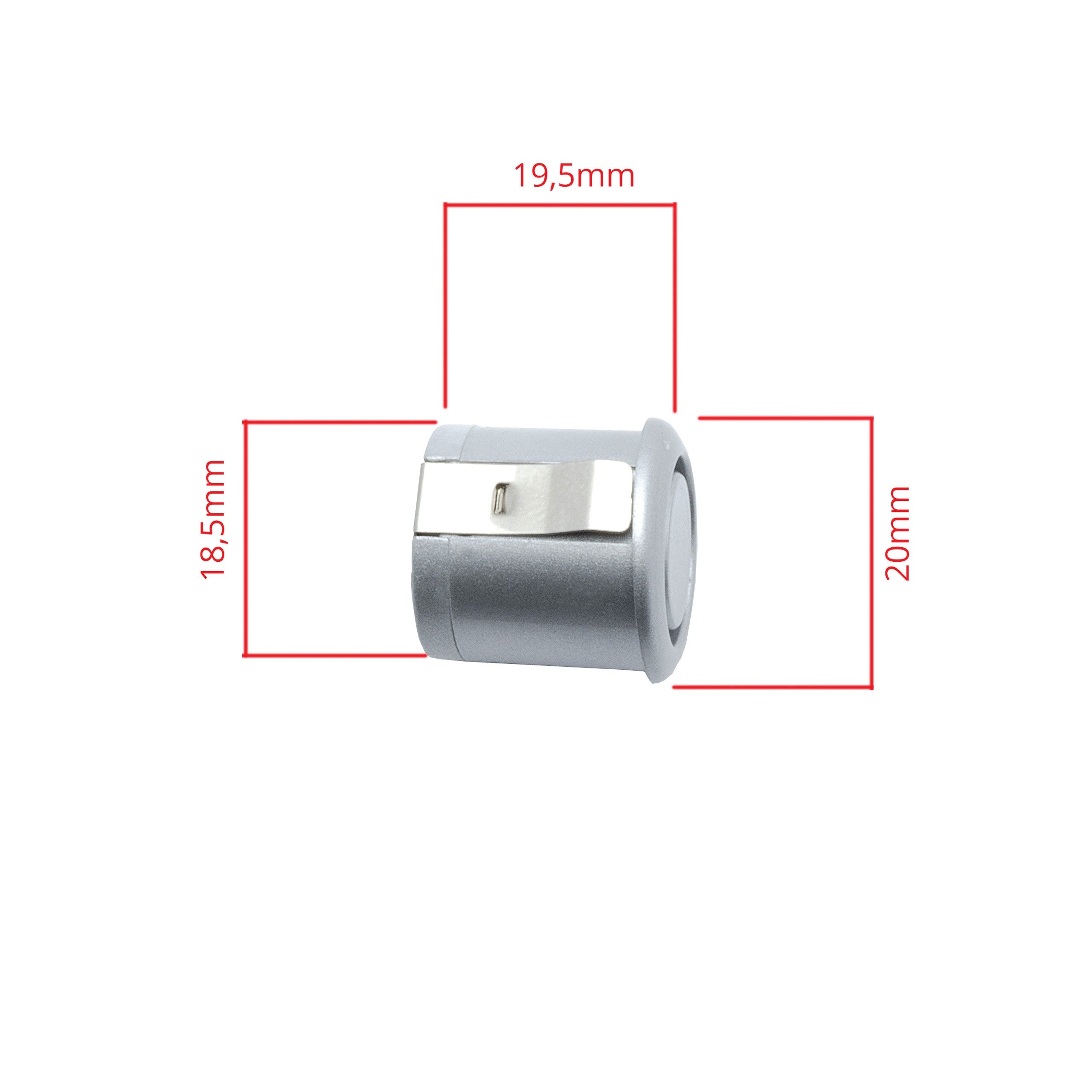 Parkeringssensor med summer – Silver – 18.5 mm – 8 sensorer