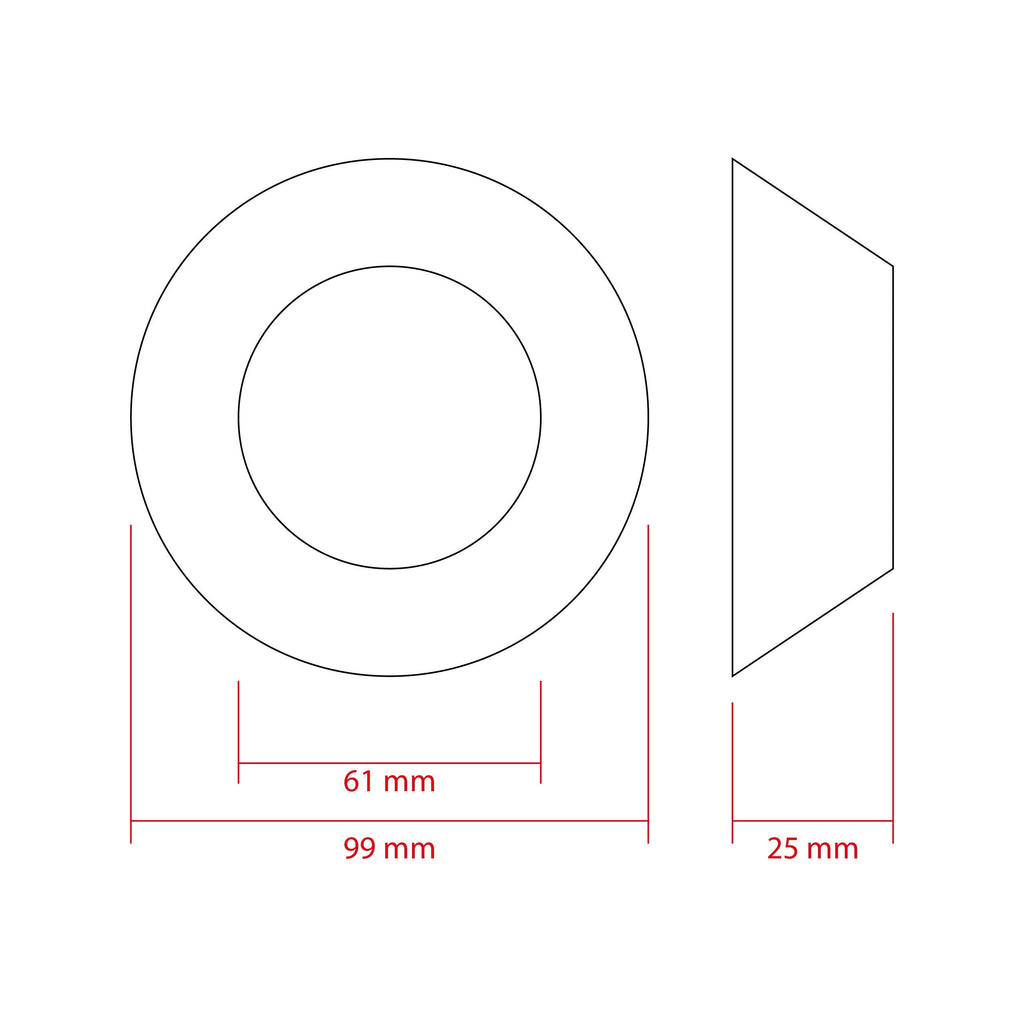LED-projektorlins för strålkastare – 99 mm