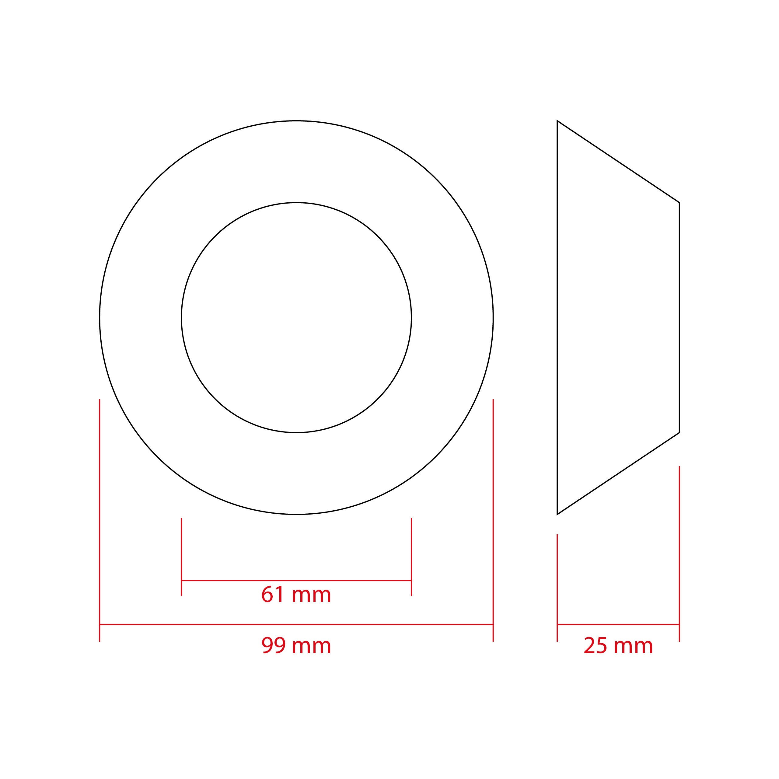LED-projektorlins för strålkastare – 99 mm