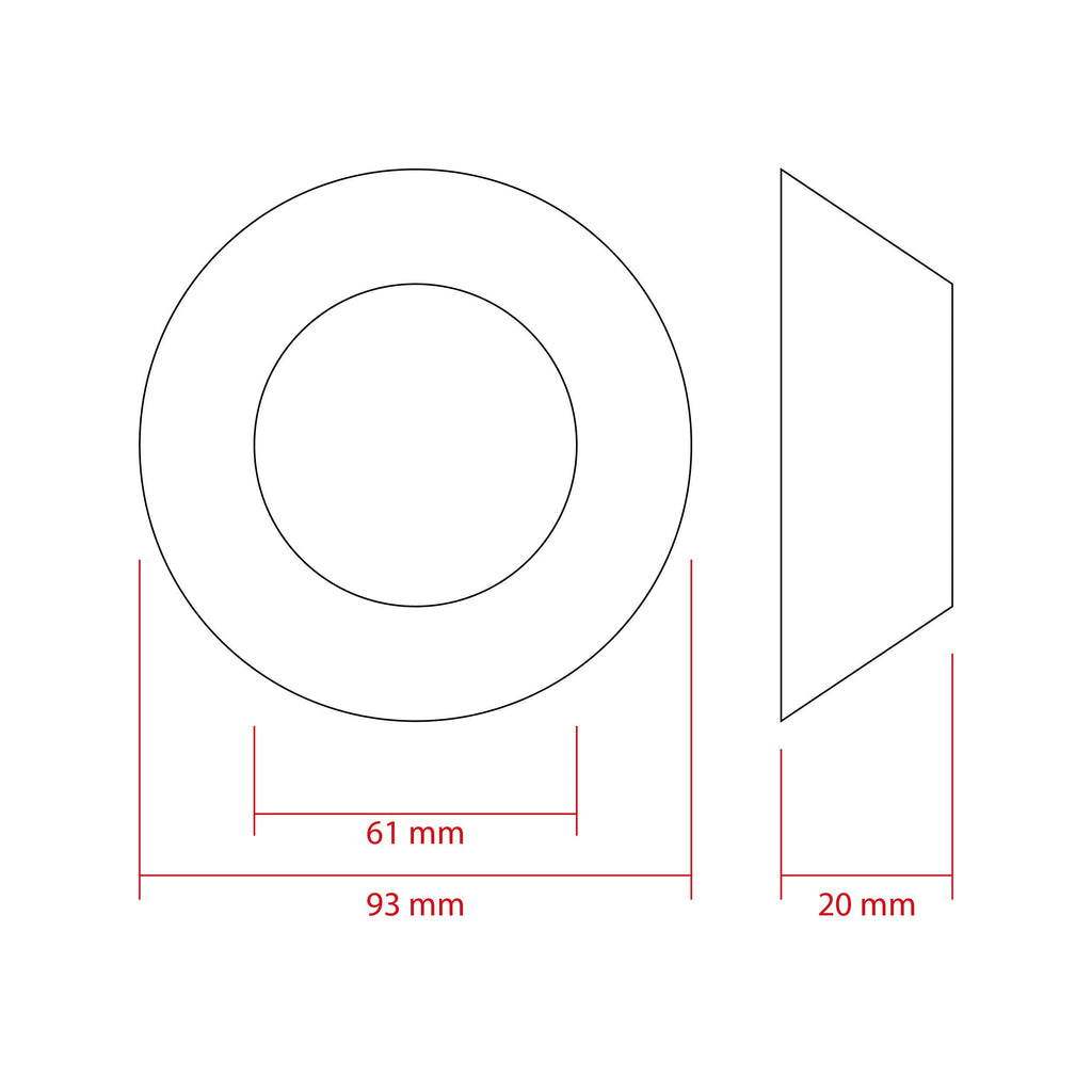 LED-projektorlins för strålkastare – 93 mm
