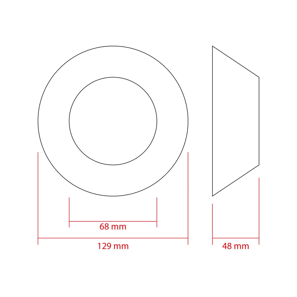 LED-projektorlins för strålkastare – 129 mm
