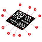 Head-up-display – 9V - 16V – 90 mm