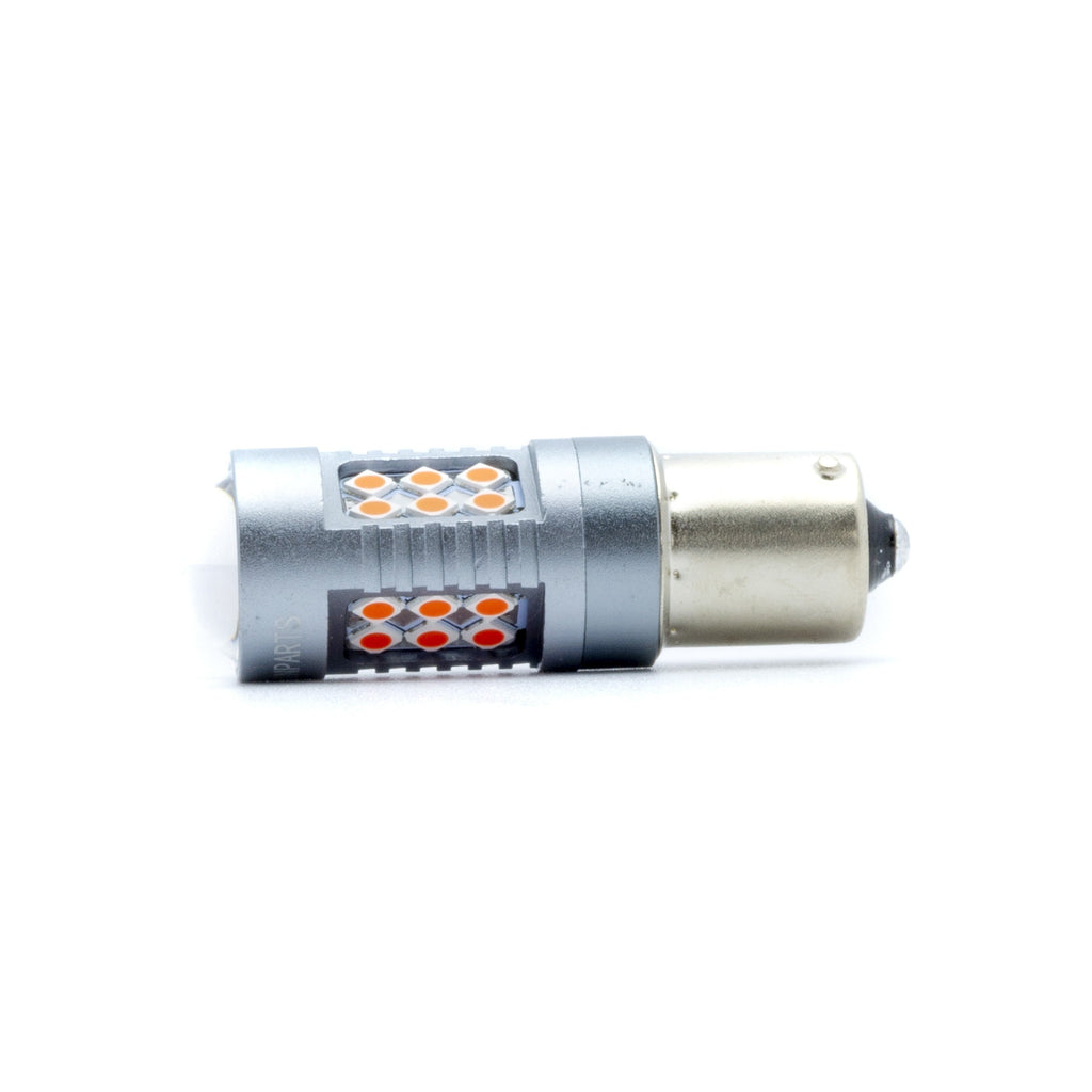 LED-lampa för bil – P21W – BA15S – 1000–1500K (Röd) – 24 LED – SMD 3030 – 2-pack