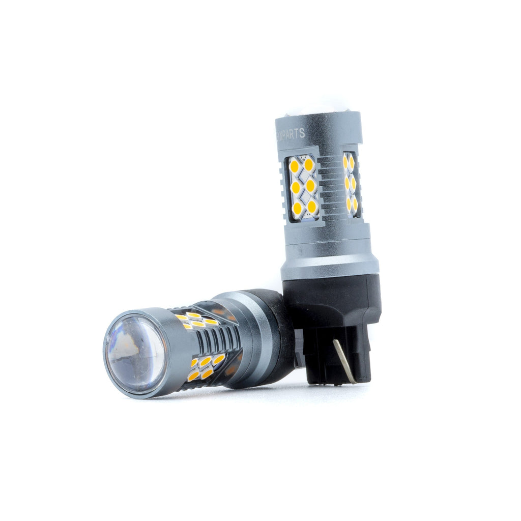 LED-lampa för bil – W21W – W3X16D – 1700–1800K (Orange) – 24 LED – SMD 3030