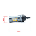LED-lampa för bil – W21W – W3X16D – 1700–1800K (Orange) – 24 LED – SMD 3030