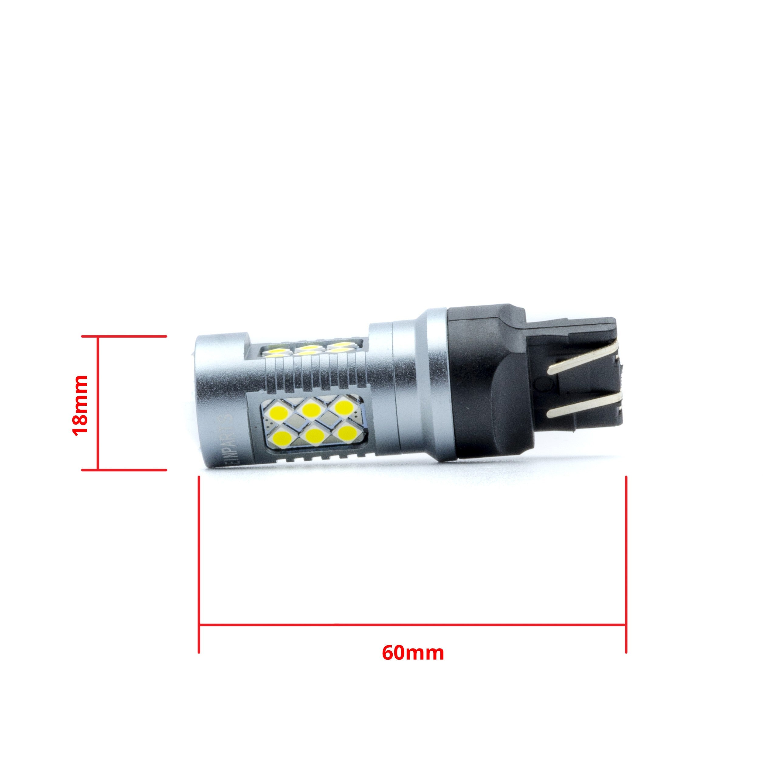 LED-lampa för bil – W2,1x9,5d1/5W – W3X16D – 6000K – 24 LED – SMD 3030 – 2-pack