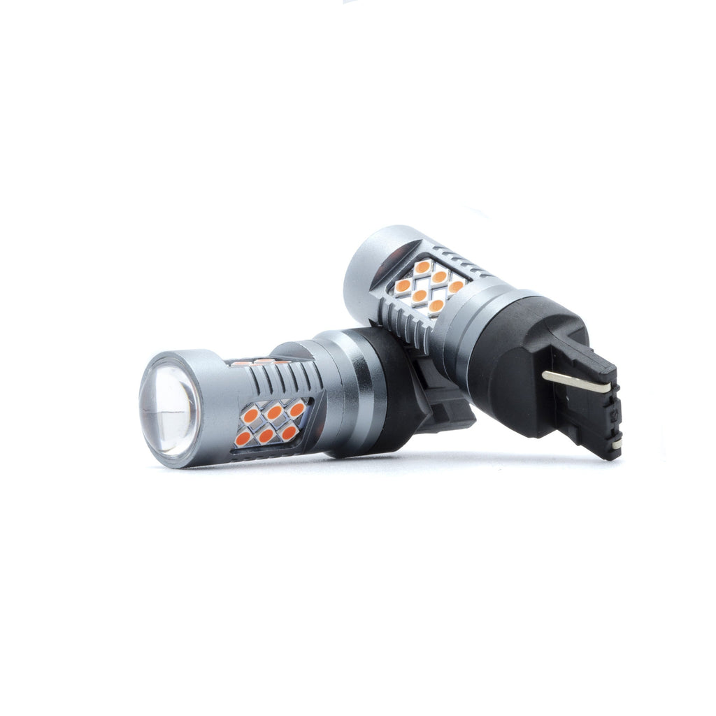 LED-lampa för bil – W21W – W3X16D – 1000–1500K (Röd) – 24 LED – SMD 3030