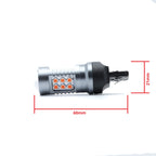 LED-lampa för bil – W21W – W3X16D – 1000–1500K (Röd) – 24 LED – SMD 3030