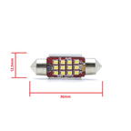 LED-lampa för bil – C5W – SV8.5–8 – 6000K – 12 LED – SMD – 36 mm – 2-pack