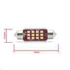 LED-lampa för bil – C5W – SV8.5–8 – 6000K – 12 LED – SMD 2016 – 2-pack