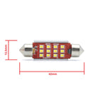 LED-lampa för bil – C5W – SV8.5–8 – 6000K – 12 LED – SMD 2016 – 2-pack