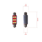 LED-lampa för bil – C10W – SV8.5–8 – 6000K – 12 LED – SMD 4014 – 2-pack