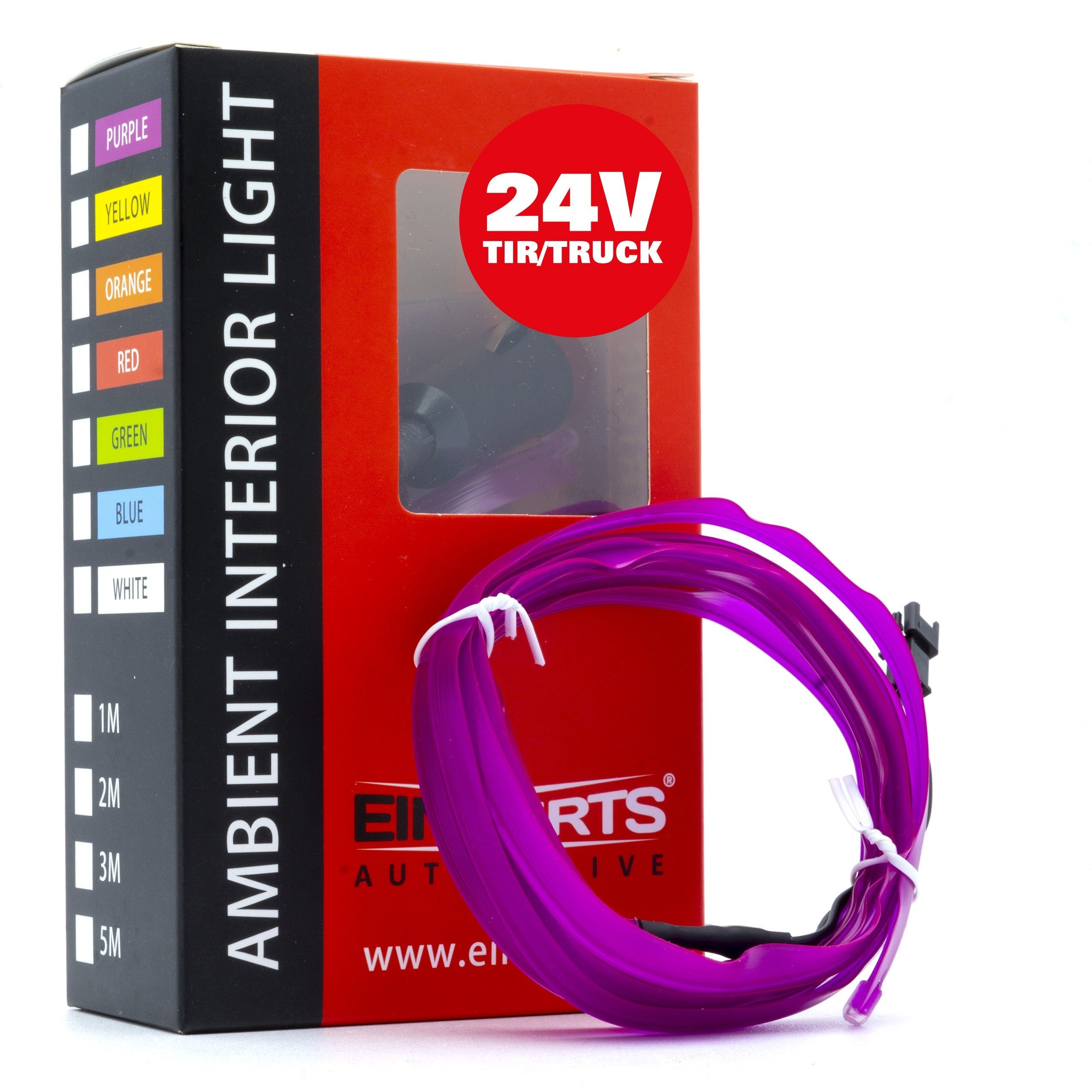 Ambient LED-belysning – Lila – 24V – 2000 (200cm)