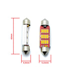 LED-lampa för bil – C5W – SV8.5–8 – 12 LED – SMD 4014 – 42 mm – 2-pack