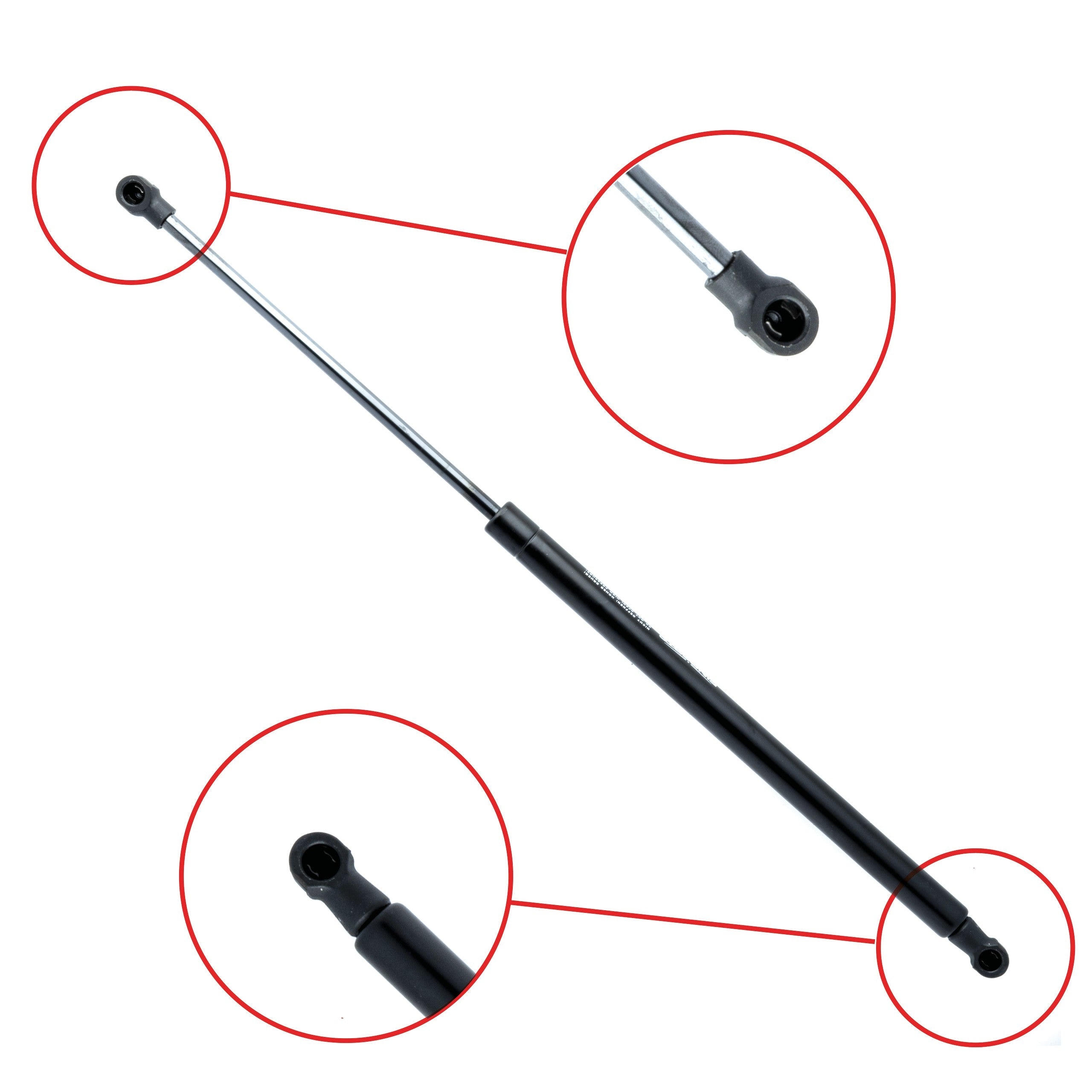 Gasfjäder till baklucka Nissan Qashqai +2 I – 515 mm/ 365 N – Svart