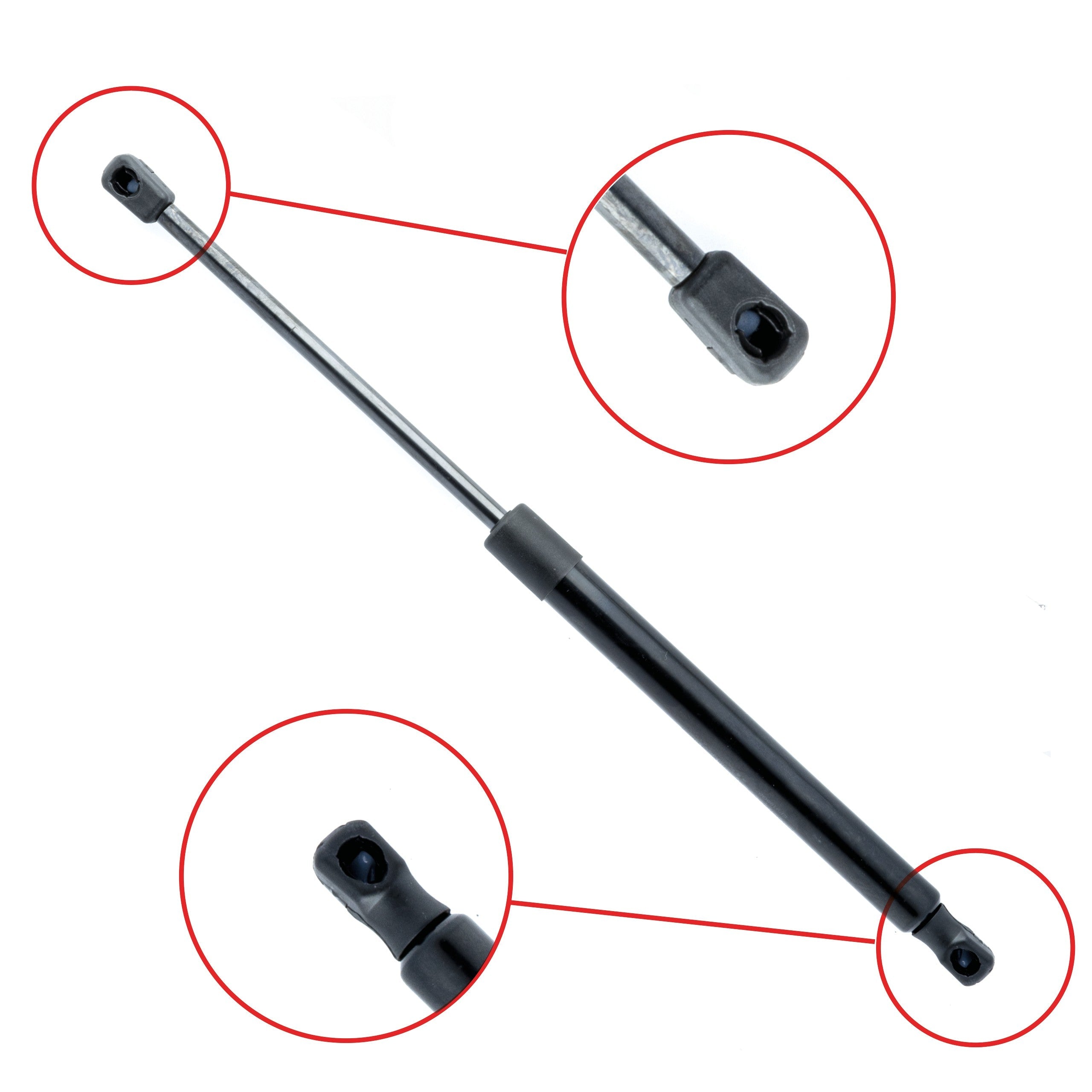 Gasfjäder till baklucka VW Golf V – 450 mm/ 535 N – Svart