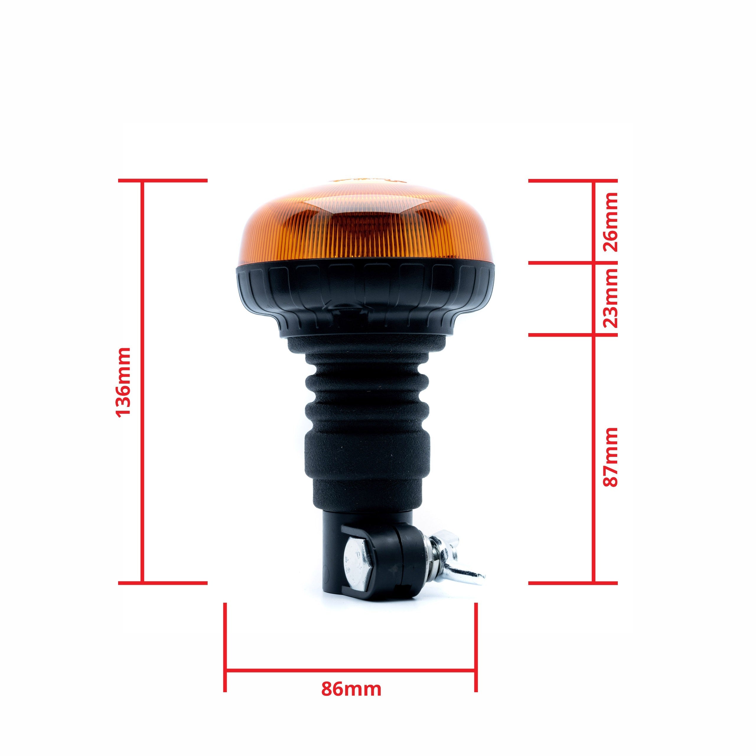 LED-varningsljus – 1700–1800K (Orange) – 54 W – 9V - 32V – 136 mm – Stift