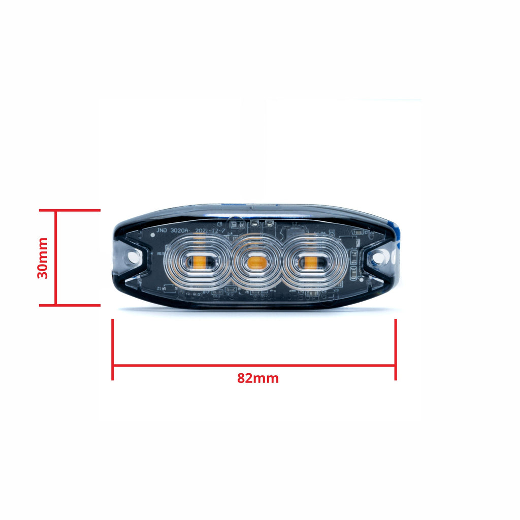 LED-varningsljus – 1700–1800K (Orange) – 9 W – 9V - 32V – 82 mm