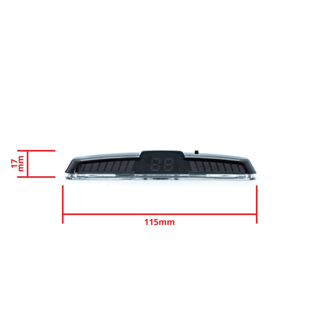 Parkeringssensor med display – Svart – ultraljudssensor – 4 sensorer – 4x 2,5 m