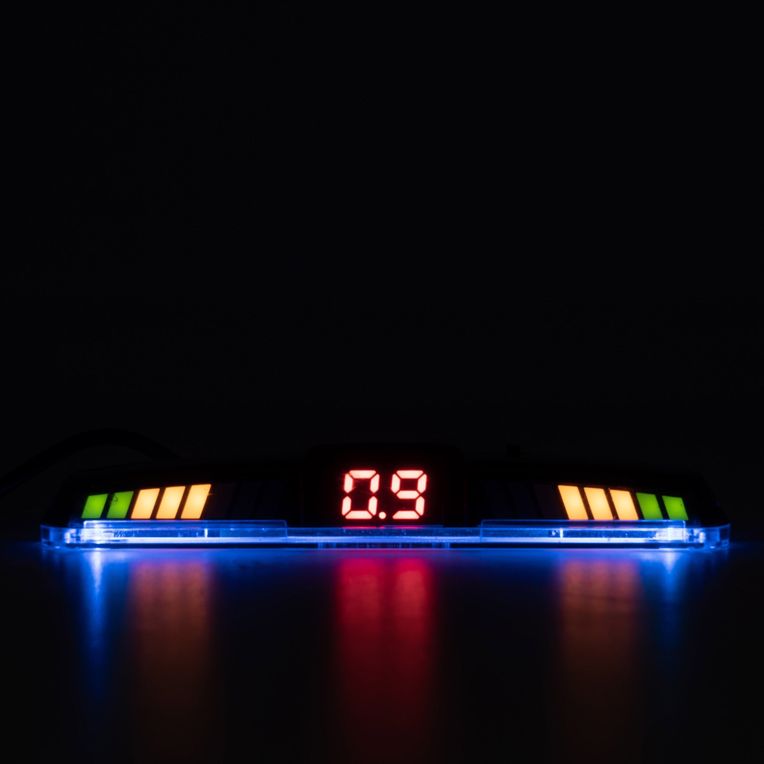 Parkeringssensor med display – Askgrå – ultraljudssensor – 4 sensorer – 4x 2,5 m