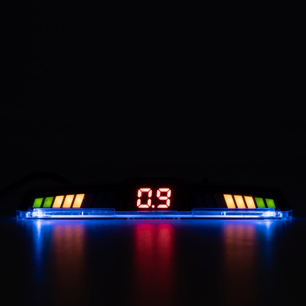 Parkeringssensor med display – Indigoblå – ultraljudssensor – 4 sensorer