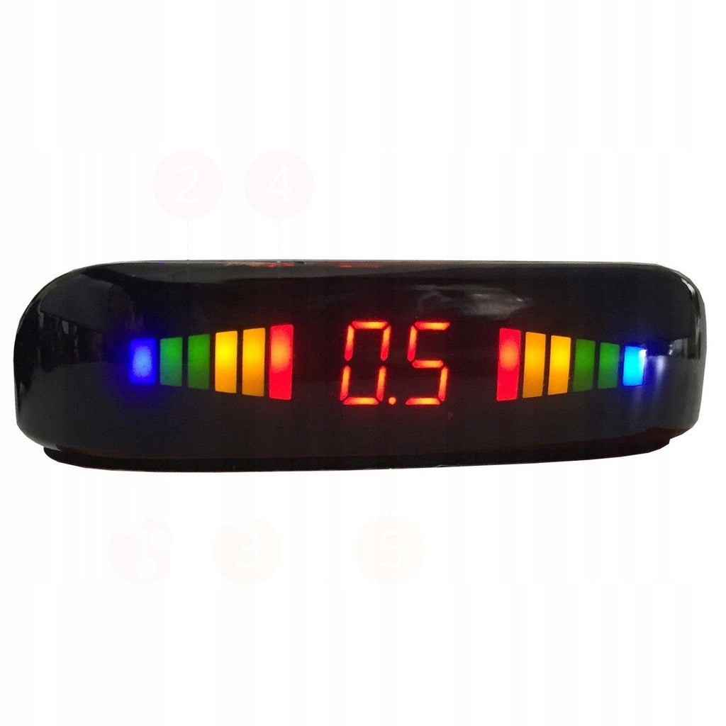 Parkeringssensor med display – Silver – ultraljudssensor – 8 sensorer