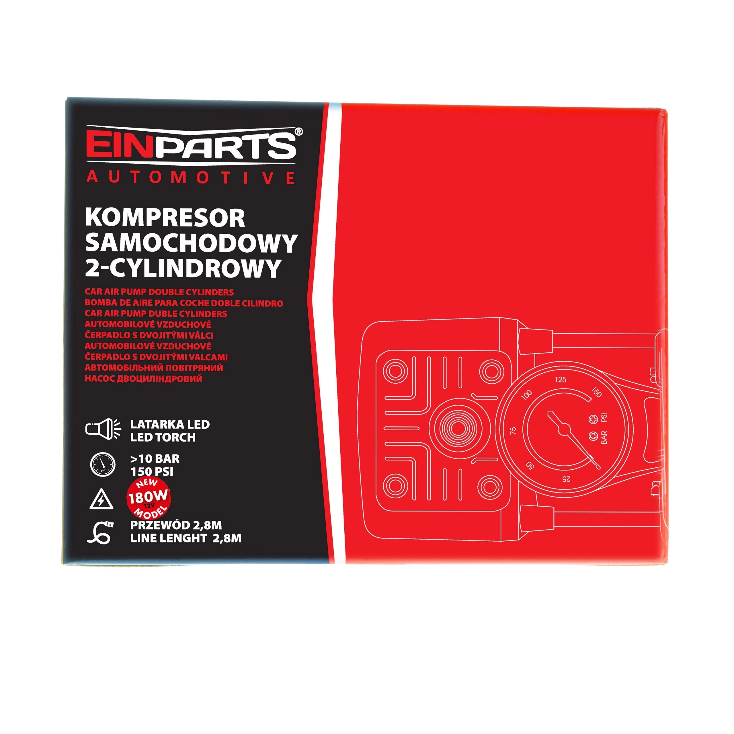 Luftkompressor – 10 W – 31 x 21 x 24 cm