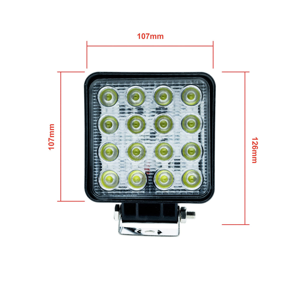 LED-extralampa – 48 W – 6000K – 16 LED – 126 mm