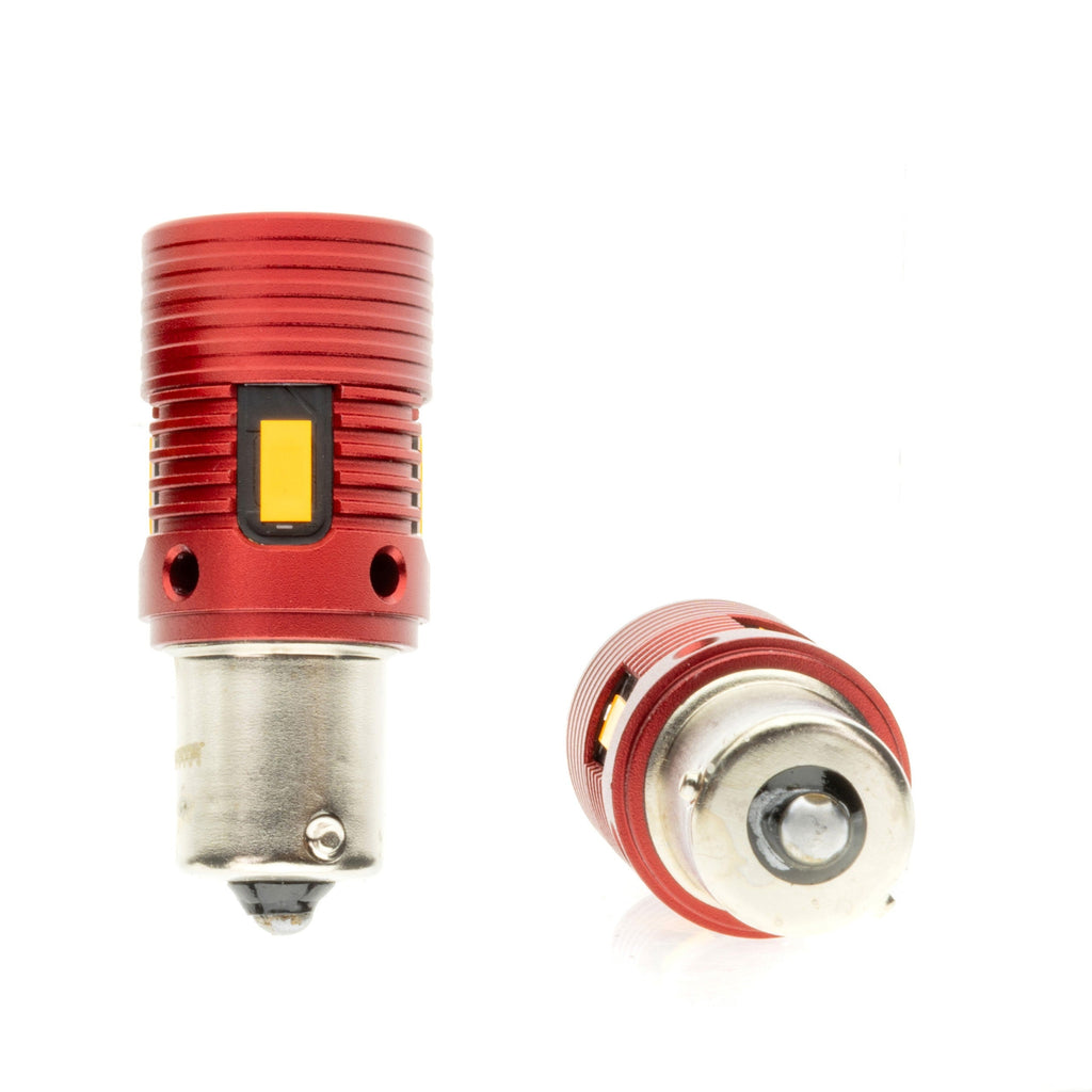 LED-lampa för bil – PY21W – BAU15S – 1700–1800K (Orange) – 4 LED – SMD 3570