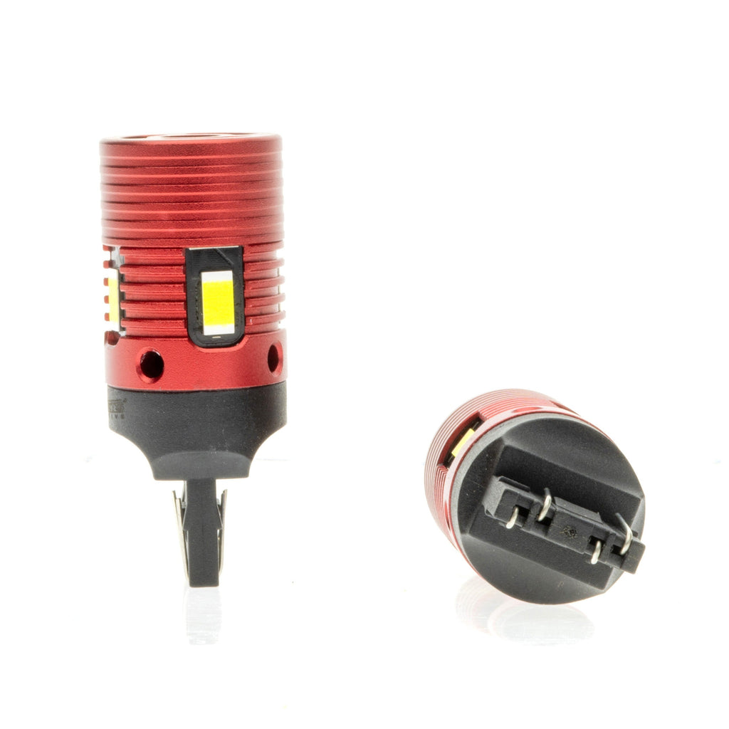 LED-lampa för bil – W21/5W – W3X16D – 6000K – 4 LED – SMD 3570 – 50 mm – 2-pack