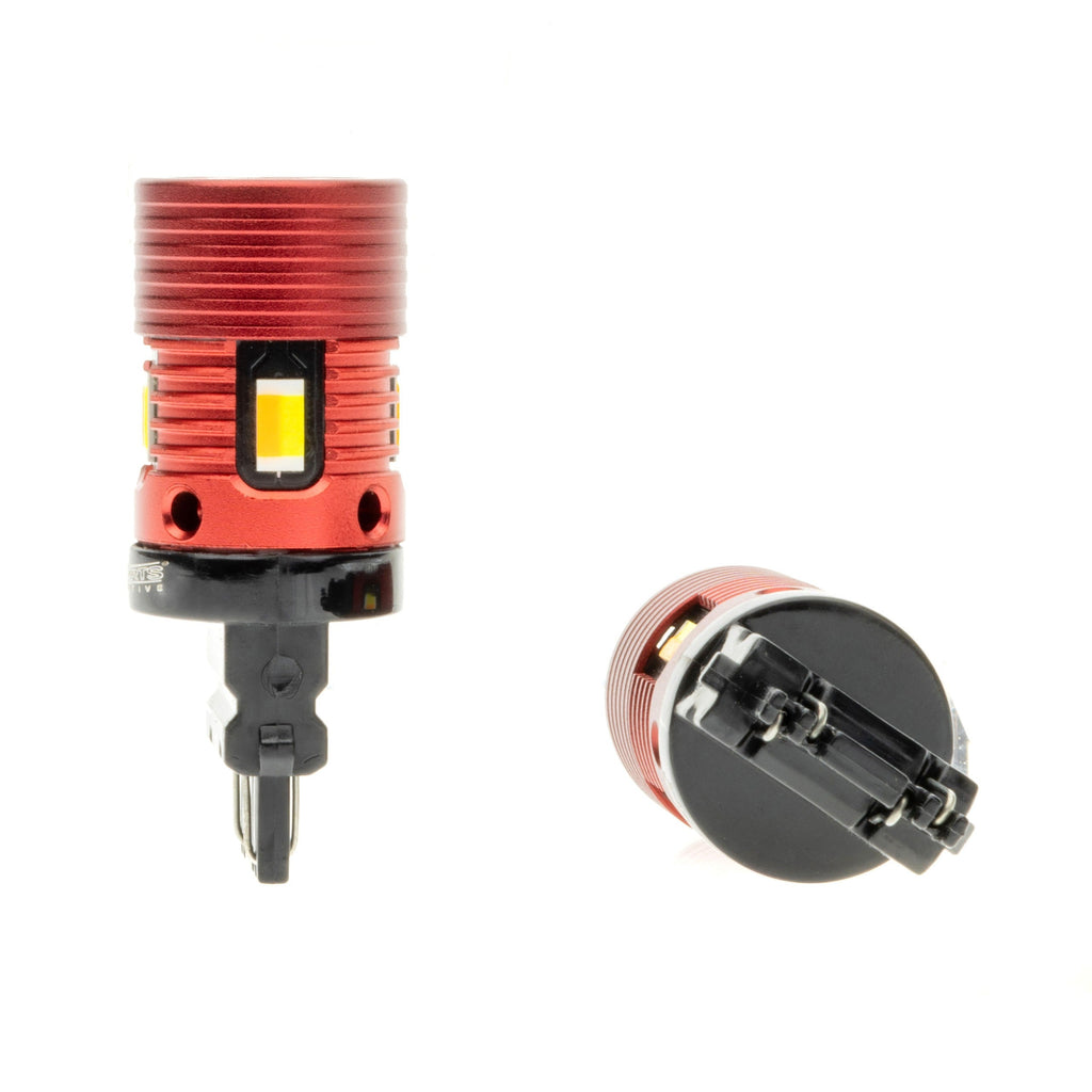 LED-lampa för bil – P27/7W – W2,5x16q – 1700–1800K (Orange) – 4 LED – SMD
