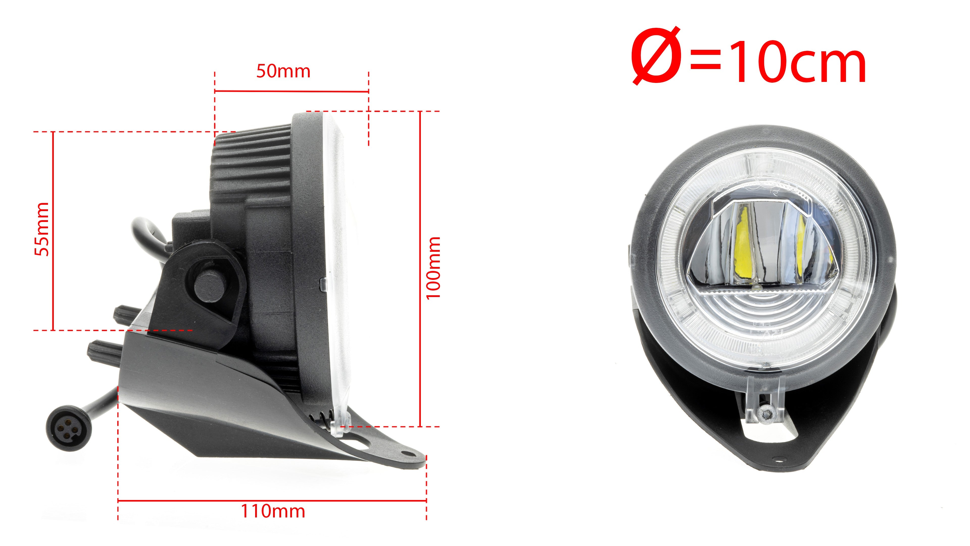 DRL- och dimljus – 6000K – 10 W – 9V - 16V