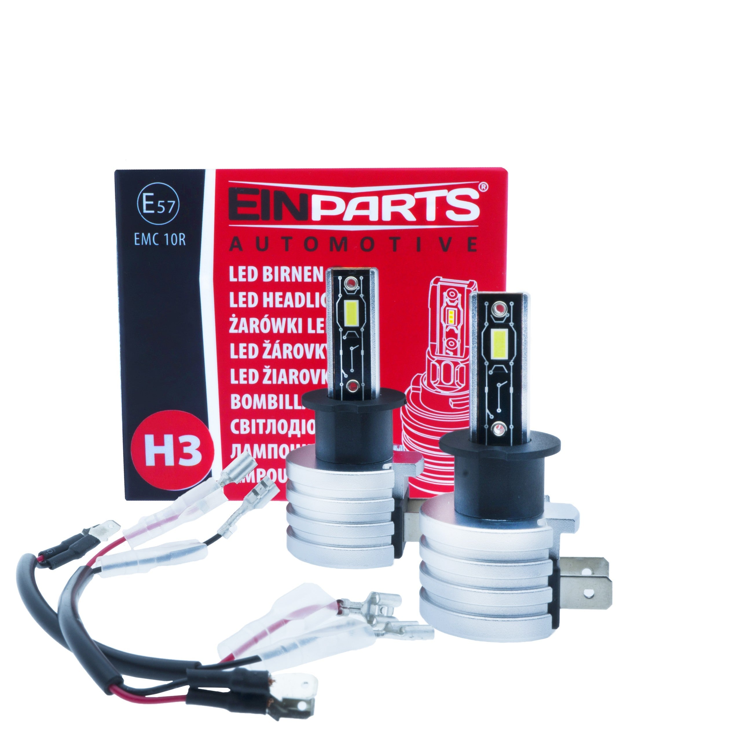 LED-konverteringssats – H3 – 6500K – 9V - 16V – 2-pack