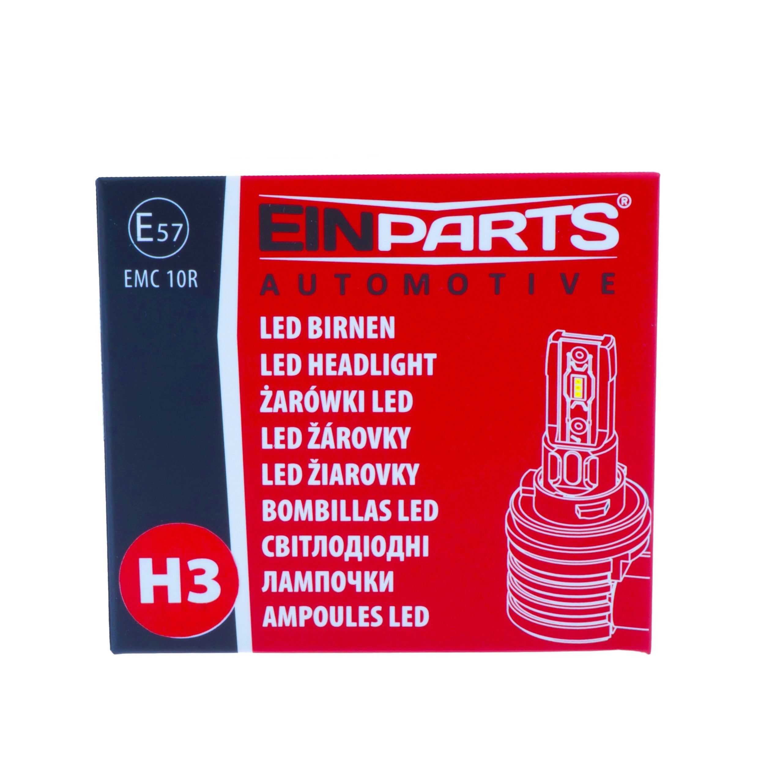 LED-konverteringssats – H3 – 6500K – 9V - 16V – 2-pack