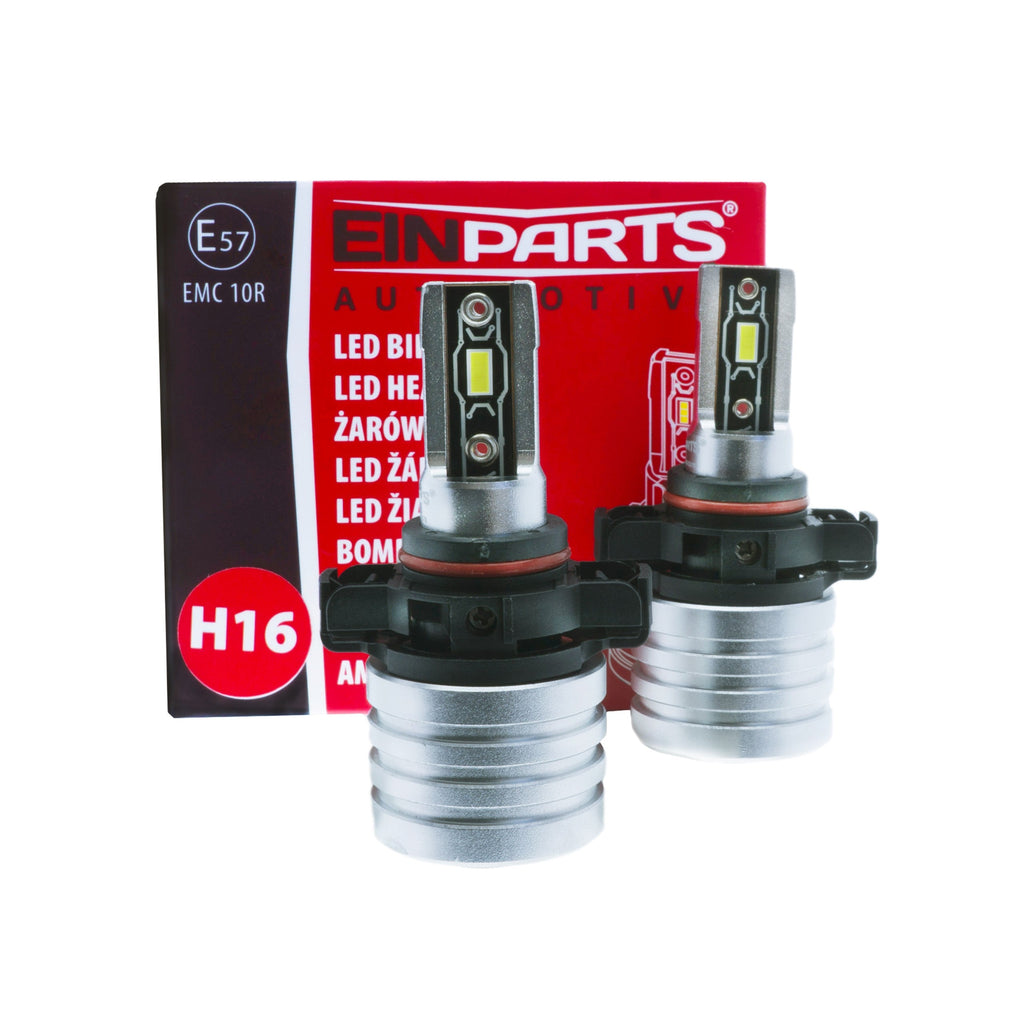 LED-konverteringssats – H16 – 6500K – 9V - 16V – PGJ19–3 – 2-pack