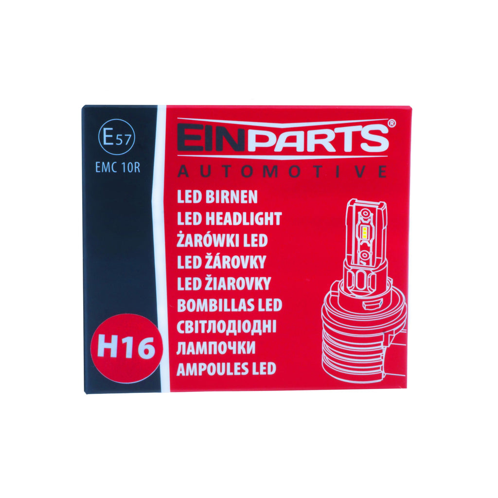 LED-konverteringssats – H16 – 6500K – 9V - 16V – PGJ19–3 – 2-pack