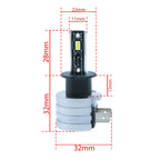 LED-konverteringssats – H3 – 6500K – 9V - 16V – 2-pack