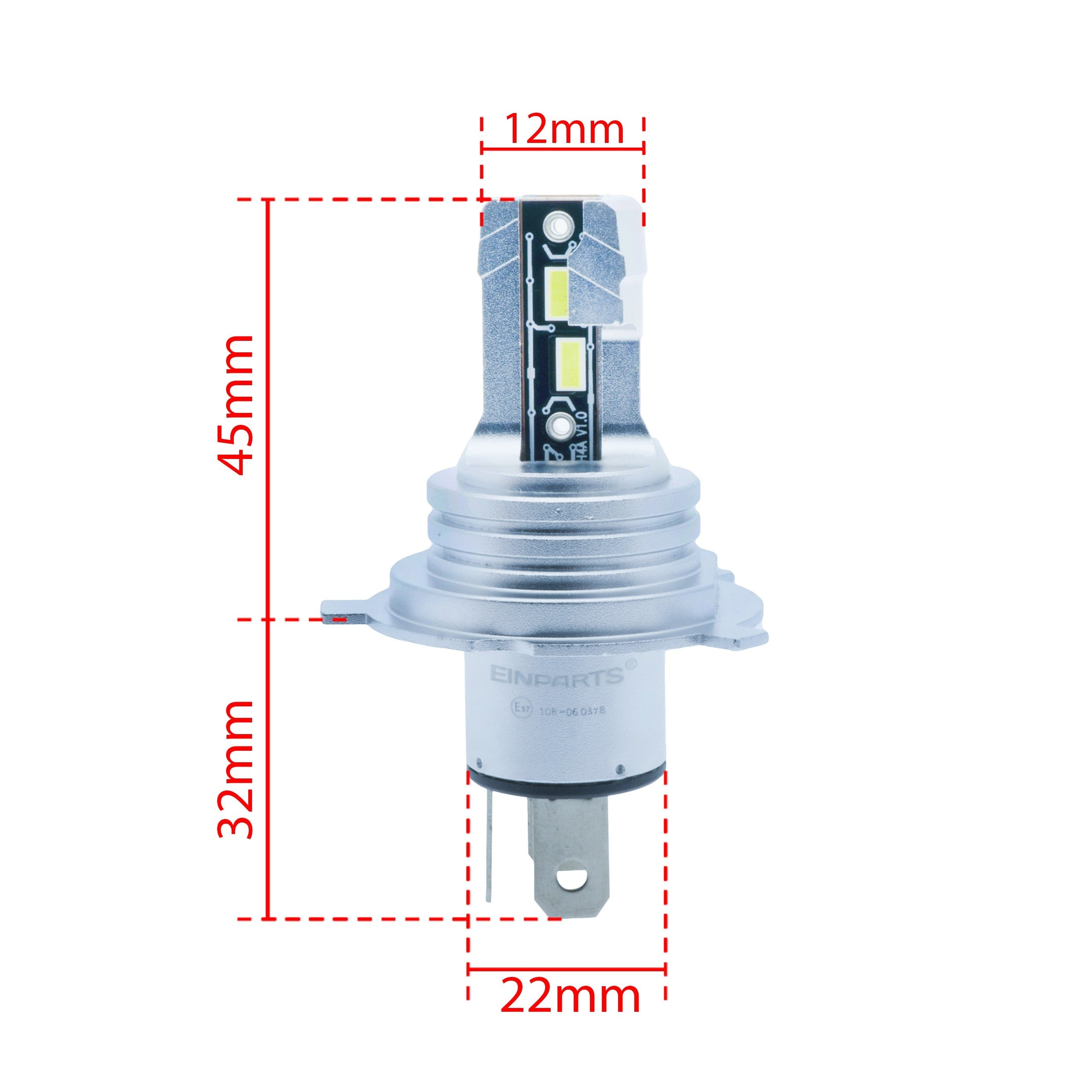 LED-konverteringssats – H4 – 6500K – 9V - 16V – P29t-PX29t – 2-pack