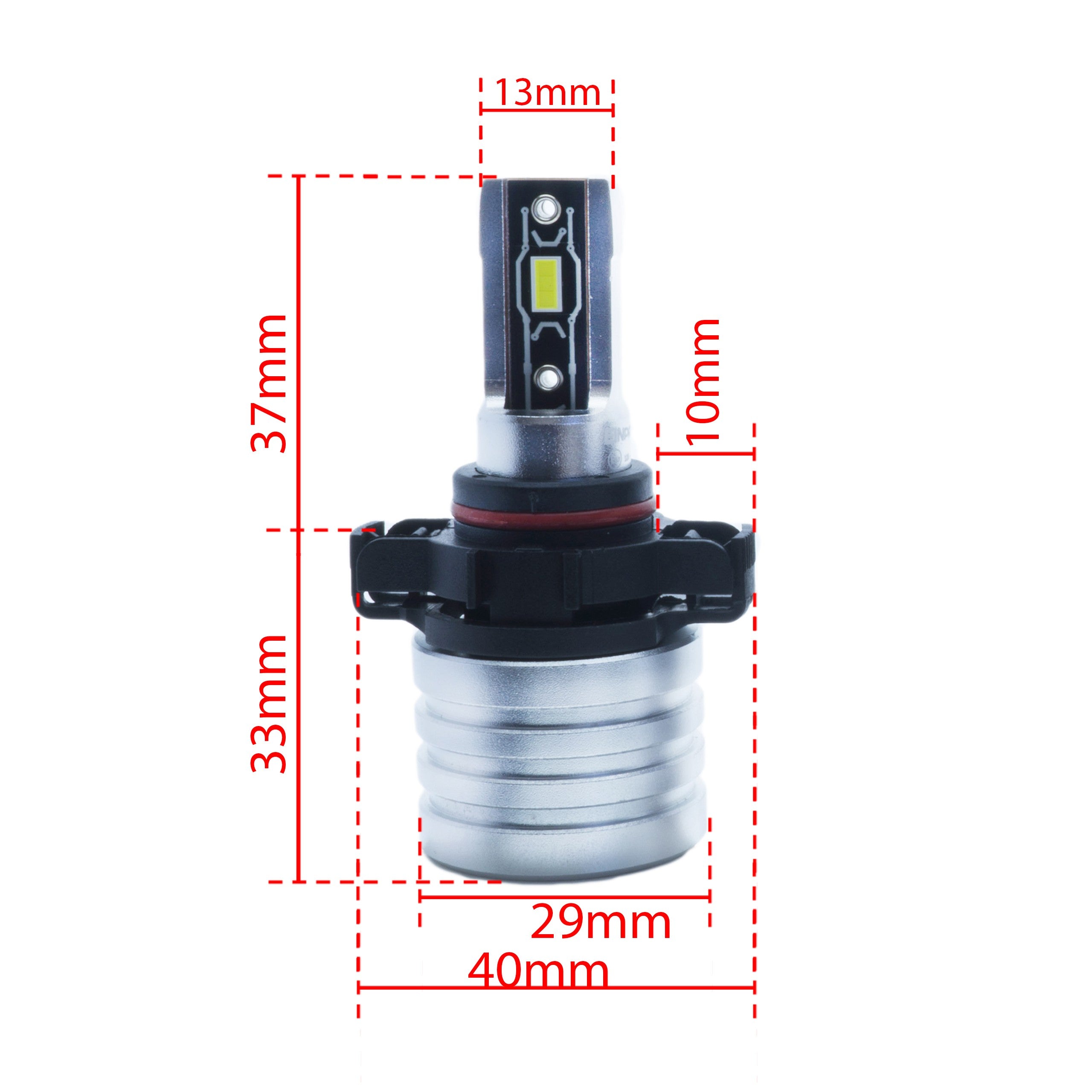 LED-konverteringssats – H16 – 6500K – 9V - 16V – PGJ19–3 – 2-pack
